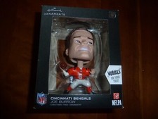 Cincinnati Bengals JOE BURROW 9 Christmas Ornament Bobblehead Hallmark orange