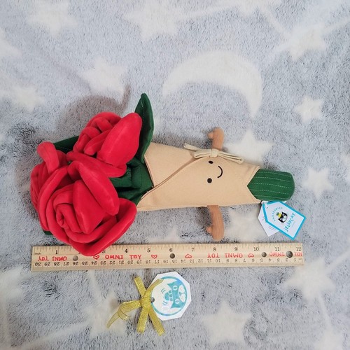 JELLYCAT ROSE BOUQUET NEW Plush Toy Red Flower Holiday Valentine Gift for Her - Picture 9 of 9