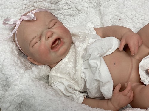 18 Zoll Ganzkörper Solide Platin Silikon Reborn Mädchen Puppe Lebensecht Silikon Puppen - Bild 4 von 15