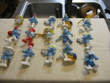 Lot of 15 McDonalds Smurfs Happy Meal Toys Figures Cake Toppers 2011-2013 Lot 2A