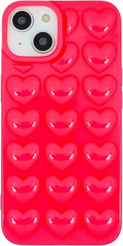 For iPhone 16 Case, 3D Pop Bubble Heart Kawaii Gel Cover, Cute Girly Design - 第 40/42 張圖片