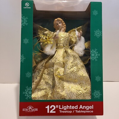 12'' Lighted Angel Treetop / Tablepiece by Kurt S. Adler Inc. NY, NY.