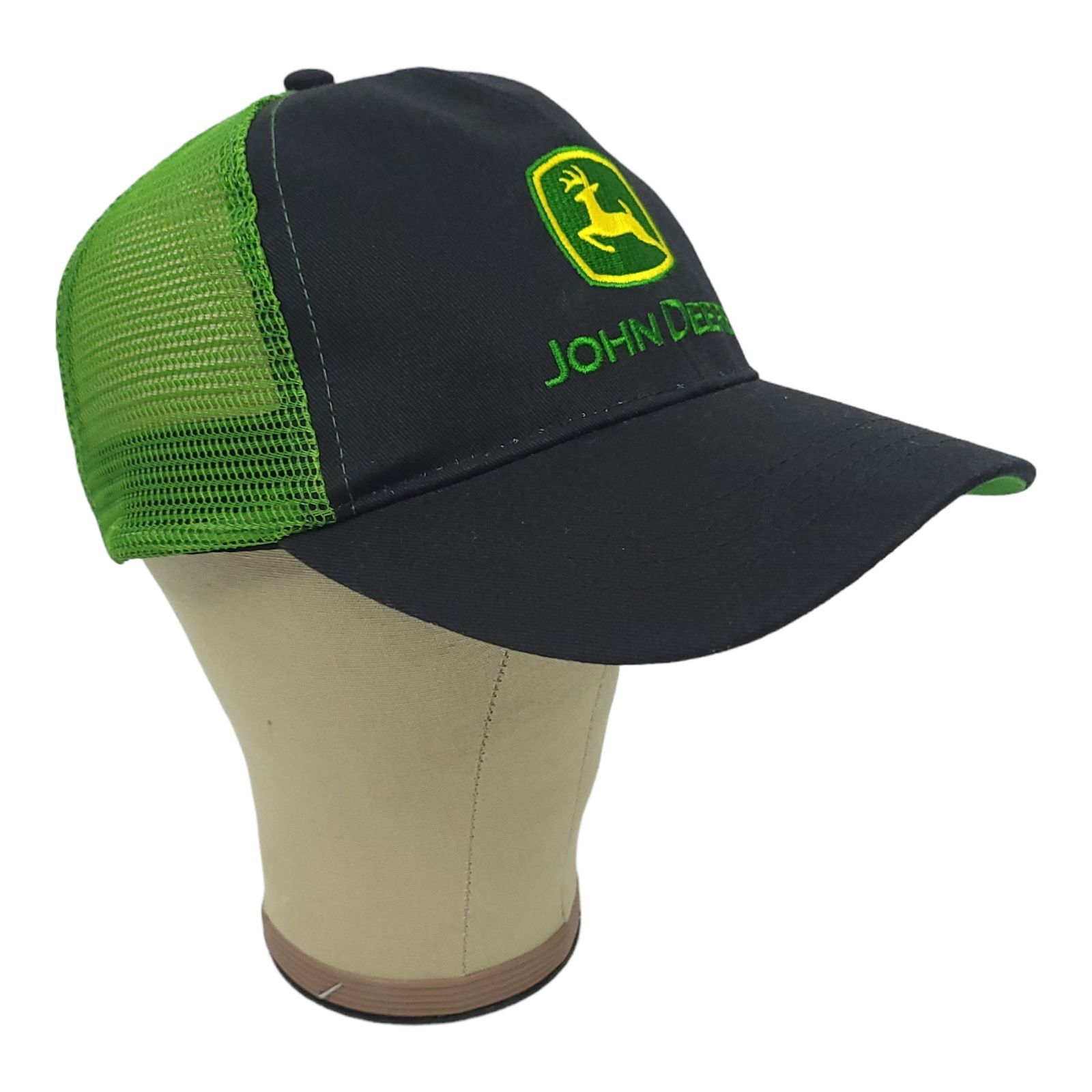 John Deere Mesh Patch Logo Strapback Cap Trucker … - image 2