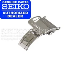 Genuine Seiko Steel Deployant Clasp for Leather Watch Band Strap 18mm at Buckle