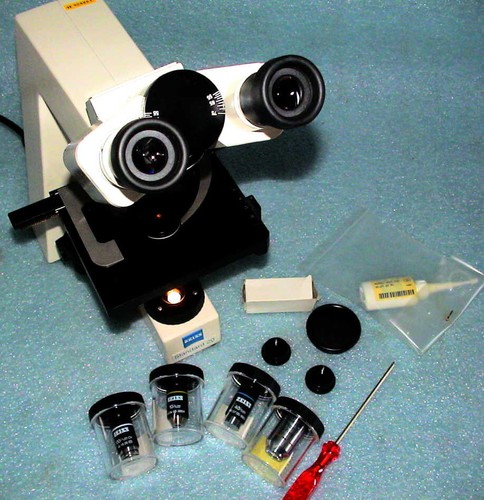 Zeiss STANDARD 20 Mikroskop 1x Planachromat + 3x Achromat KF10x/18Br UNGEBRAUCHT - Bild 3 von 10