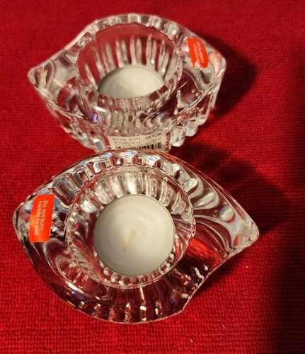 Decorative Votive Clear Candle Holder~Royal Suite Mikasa Set of 2 WX095/810 New - Picture 2 of 8
