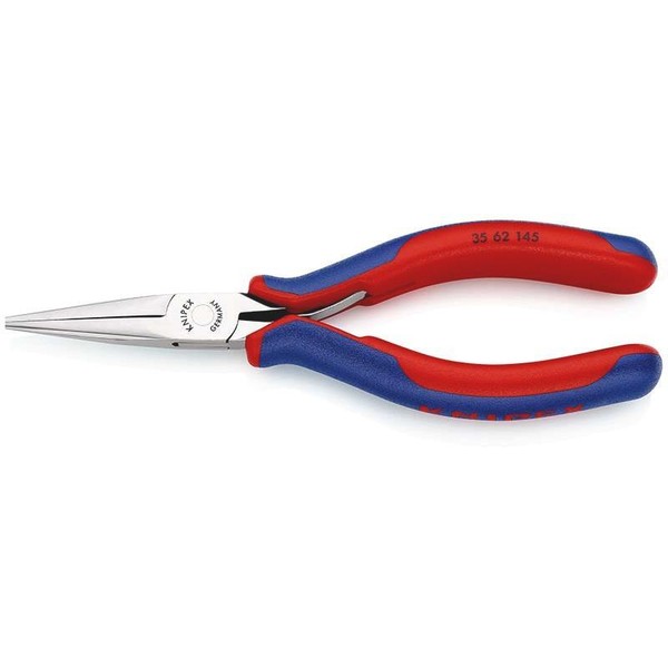 Knipex 35 62 145 Elektronik-Greifzange, 2-K, 145 Mm, Flachrund-image