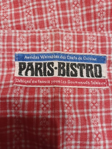 Set 8 Red plad Cloth Dinner Napkins 4 21"x21" 4 Placement 13"x17 " Paris Bistro - Picture 3 of 15