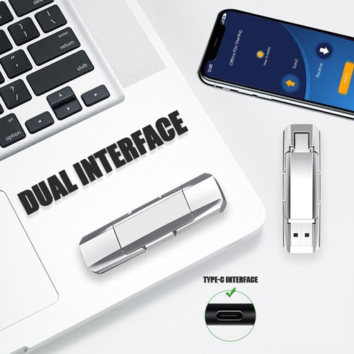 2TB 1TB 2-in-1 OTG USB3.0 Memory Stick Type-C High Speed USB Flash Drive iPhone - Picture 2 of 19