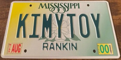 KIMYTOY Vanity License Plate Kimmy Toy Kimmie Kim Toyota Mississippi
