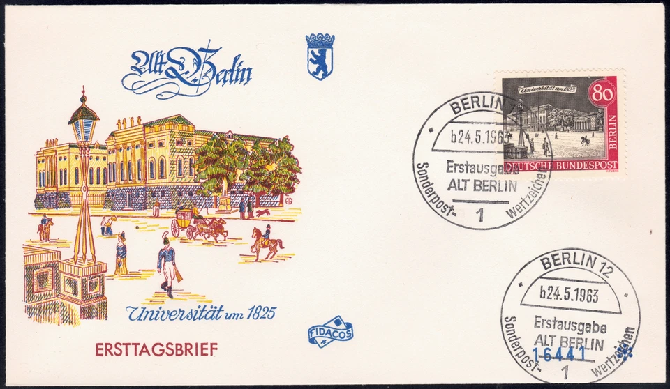 1962-63 German Occupation SC# 9N197-9N206 - 4 FDC's - Views of Old Berlin - Used - Image 3 of 4