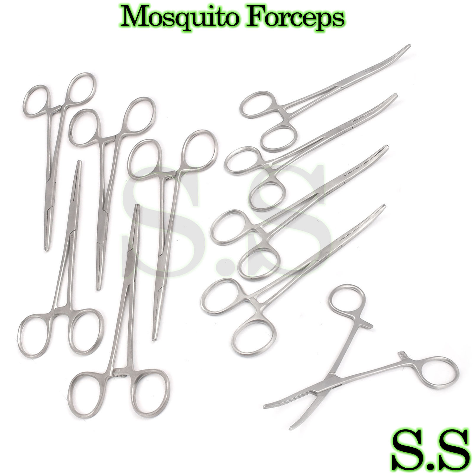 10 Asrtd Mosquito Hemostat Locking Forceps Cvd/str 3.5 Brand New - Foto 5