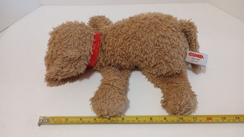 Gund Puddles Brown Puppy Dog w Red Collar Floppy Plush Stuffed Animal 11" - Picture 9 of 9