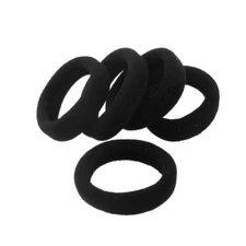 Daily Use Soft & Smooth Plain Black Rubber Bands for Girls & Women's- Pack Of 30