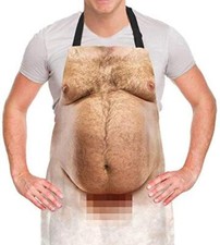 Funny Men Cooking Grilling Aprons Belly BBQ Funny Gag Gifts for One Size Red