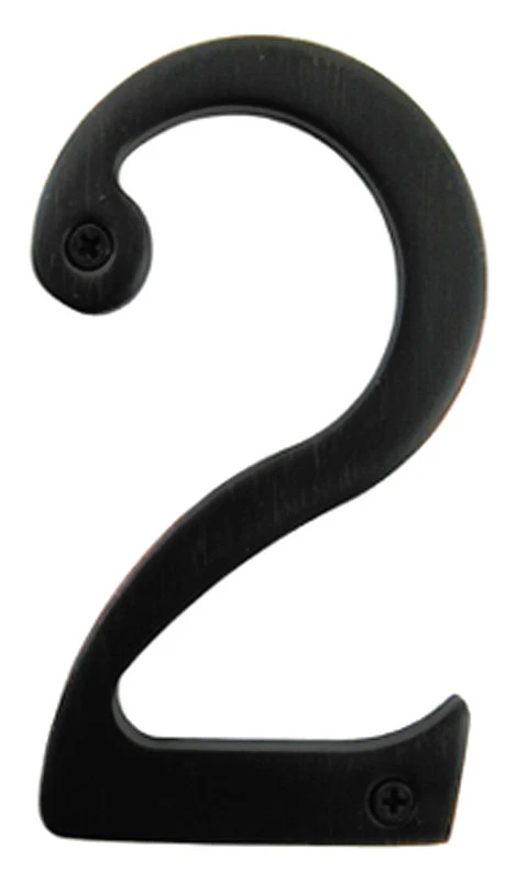 HOUSE GUARD HARDWARE Oil Rubbed Bronze 3" house metal number 2
