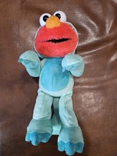 Sesame Street Dancing Elmo Dino Stomp 13" WORKS GREAT 