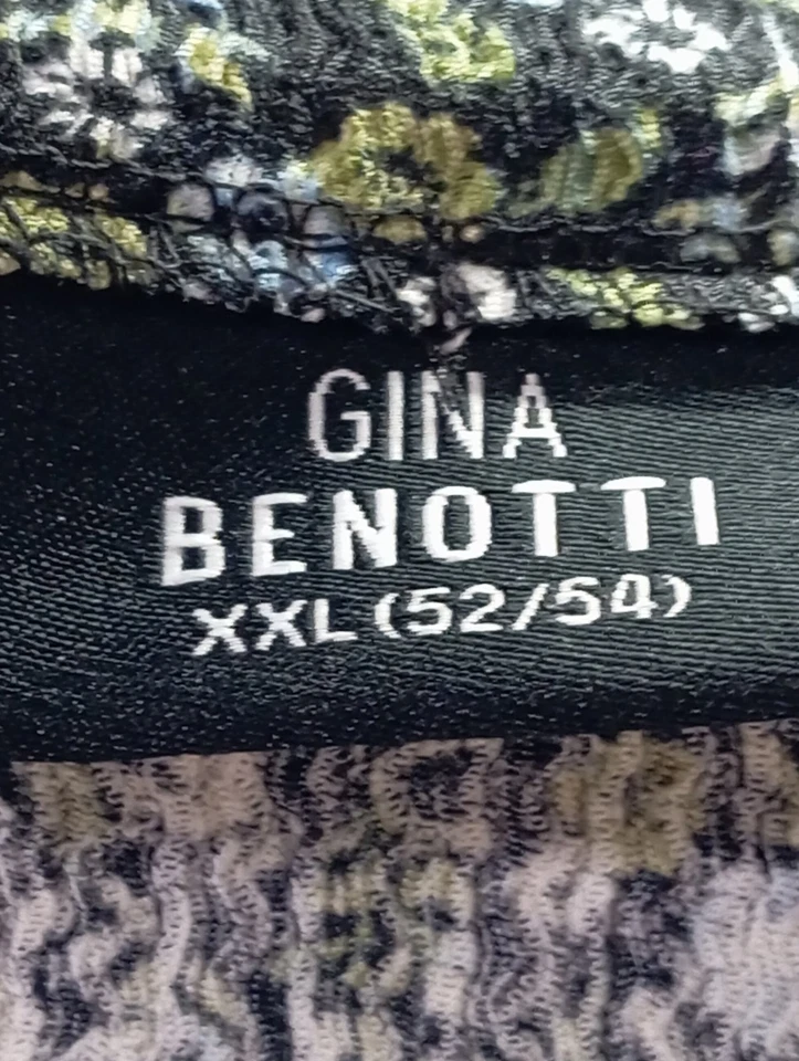 GINA BENOTTI Vestido de Verano Mujeres Vestido Talla EU 52 verde-azul-negro - Imagen 4 de 4