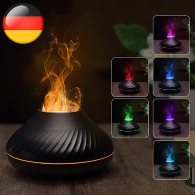 7 LED Luftbefeuchter Aroma Diffuser Holzmaserung Nebel Duftöl Humidifier 20dB