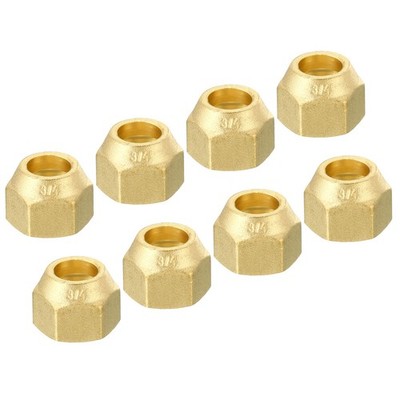 1/2 SAE Gewinde Messing Leuchtkugel 8 Pack 45° Bördelung Rohranschluss Muttern
