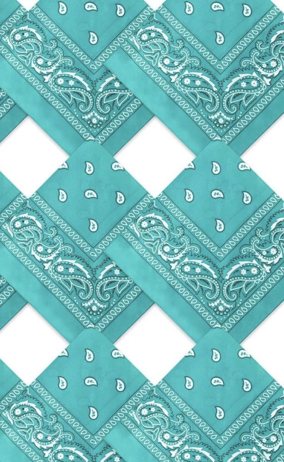 Bucket Hat Bandana Turquoise Cotton Blend Adjusts Lined NWT Unisex Festival Wear