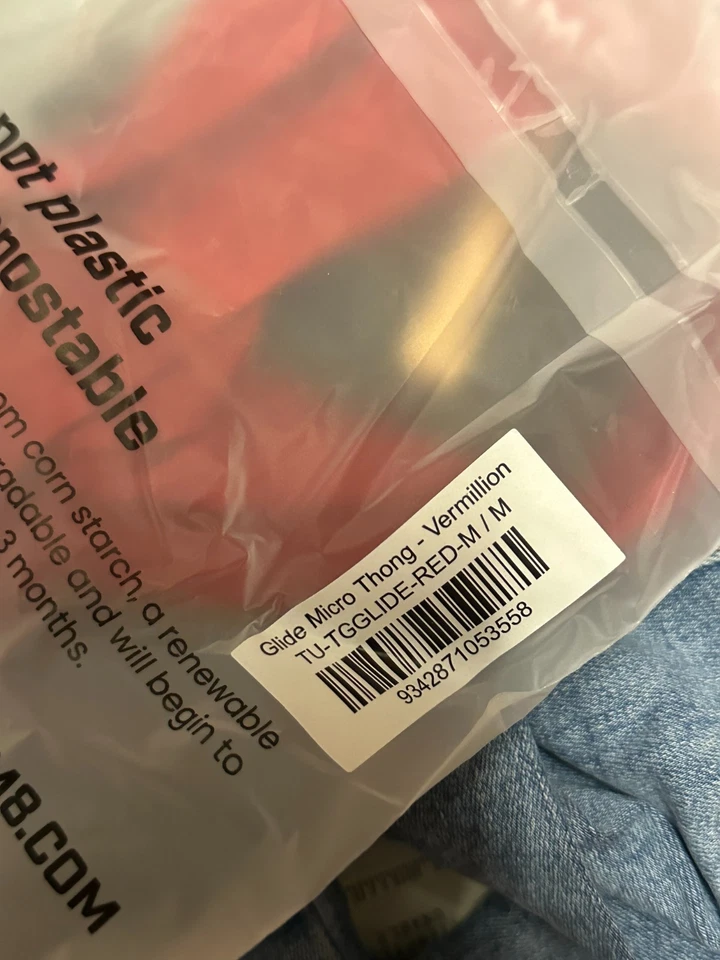 Micro tanga Team M8 Vermillion Red Glide para hombre mediana nueva con etiquetas Foto 3 de 4