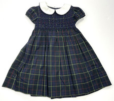 New With Tags Polo Ralph Lauren Girls Classic Smocked Tartan Plaid Dress sz 12m