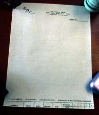 Vintage BRUNING  - 100% Rag Tracing Paper - 8½" x 11" - 14 Sheets