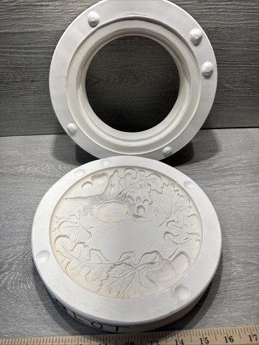 Vintage 1994 Kinzie Leaf Plaque KIL Ceramic Slip Mold