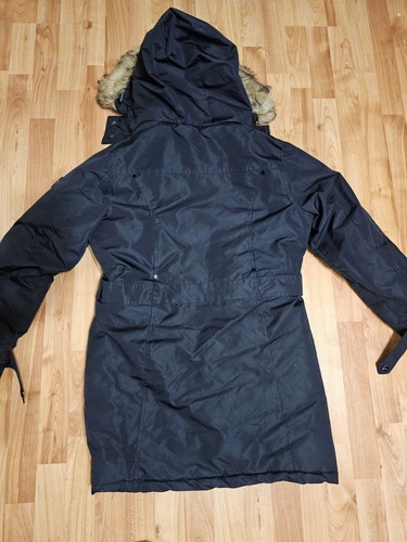 Yoki Women's Black Full Zip Hooded Parka Jacket Size M - Picture 2 of 5