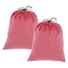 2Pack Dust Bags for Handbags, 15.8x19.7" Cotton Dust Cover Storage Bags, Pink
