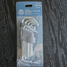 Halfords Advanced 9pc Torx Security Star Tip Key Set T10 T20 T25 T27 T30 T40 T50