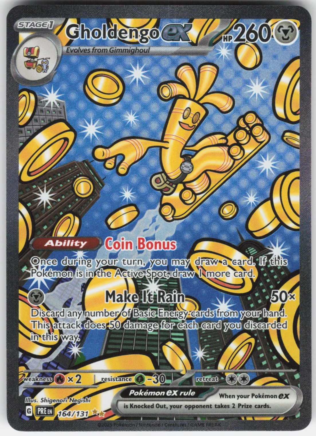 Gholdengo ex Special Illustration Rare SV: Prismatic Evolutions 164/131 LP-NM