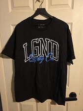 LGND Supply Co Mens XL Text Logo Black Shirt, Pump Cover, Oversized 