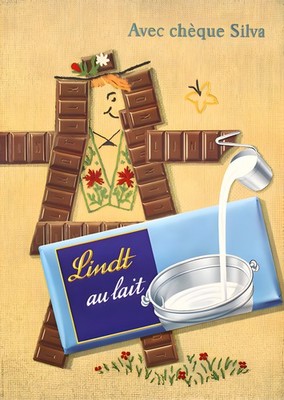 Lindt Chocolates Vintage Advertisement Poster Premium Photo Art Print 4 Sizes