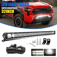 32 Hidden Bumper Led Light Bar Combo Beam Wire For 2016-2023 Toyota Tacoma