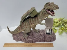 T-Rex Dinosaur Telephone Roaring Ringer Telemania Phone Working Vintage EUC