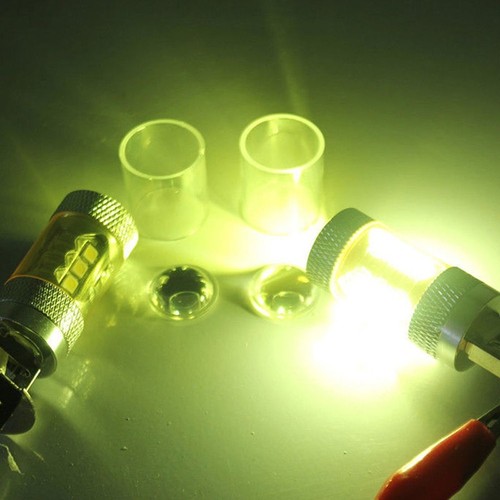 2pcs Car Auto Yellow 12-24V H3 80W 16 LED Fog Light Bulb Lamp Replacement - Picture 4 of 13
