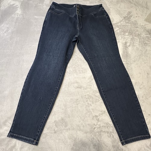 3 Pair Lane Bryant Jeans Size 20 High-Rise Jegging 3 Button Zip Flex Magic Waist - 第 2/21 張圖片