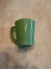 JADEITE FIRE KING COFFEE MUG CUP GREEN D HANDLE USA