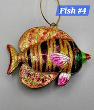 Handcrafted Cloisonn&eacute; Enamel Fish Colorful Wall Art / Sun Catchers -Your Choice