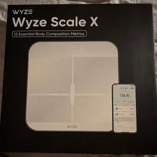 Wyze Scale X Body Analyzing Bathroom Scale Glass White