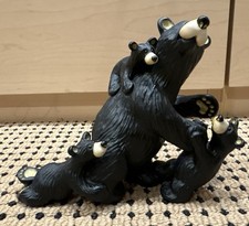 Bearfoots Bears "Daddy's Home" by Montana Artist Jeff Fleming Black Bears Family