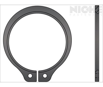 Snap Retaining Ring Beveled External 3-1/2 Spring Steel Phos (1 Pieces)