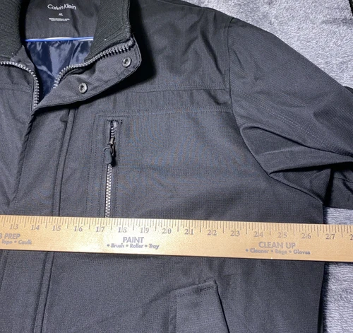 Calvin Klein Men's Black Classic Ripstop Bomber Coat Jacket Size XL image 8