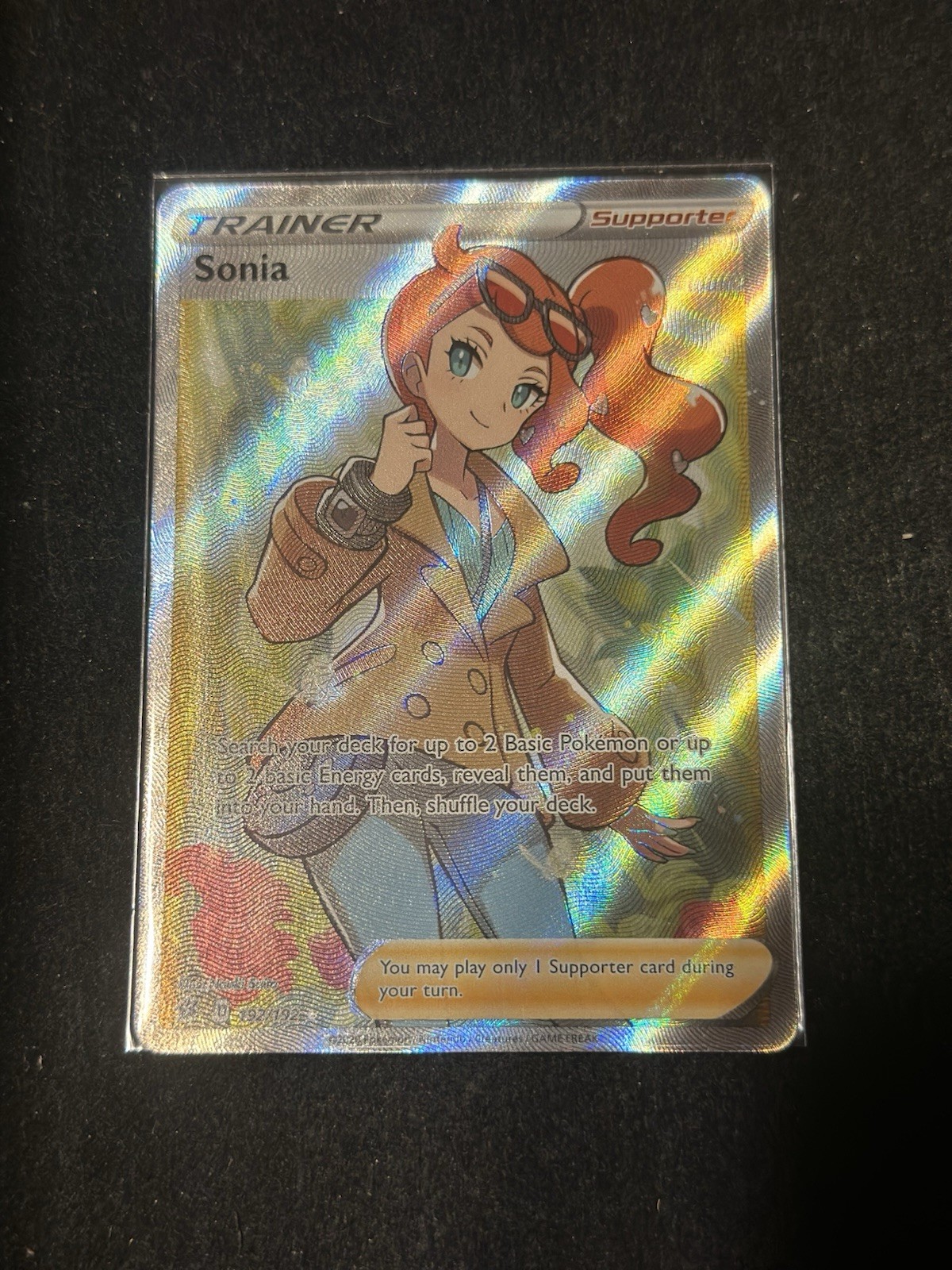 Sonia 192/192 Pokemon TCG Rebel Clash Full Art Trainer Mint