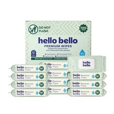 Hello Bello Premium Wipes Designed For Sensitive Skin Extracts Simply Sage 12