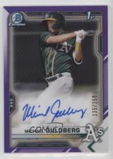 2021 Bowman Chrome Prospect Purple Refractor 135/250 Michael Guldberg Auto 3m4