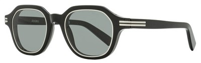 Zegna Square Rimmed Sunglasses EZ0250 01A Black 49mm