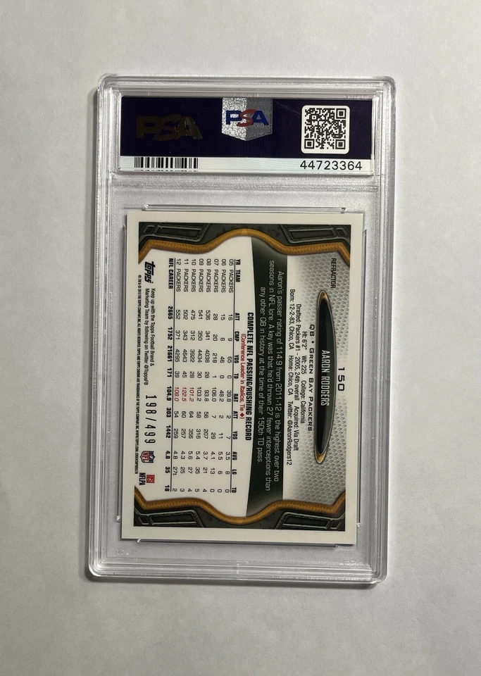 Aaron Rodgers 2013 Topps cromo camuflaje refractor # 150 PSA 10 gemas como nuevo/499 Foto 2 de 4